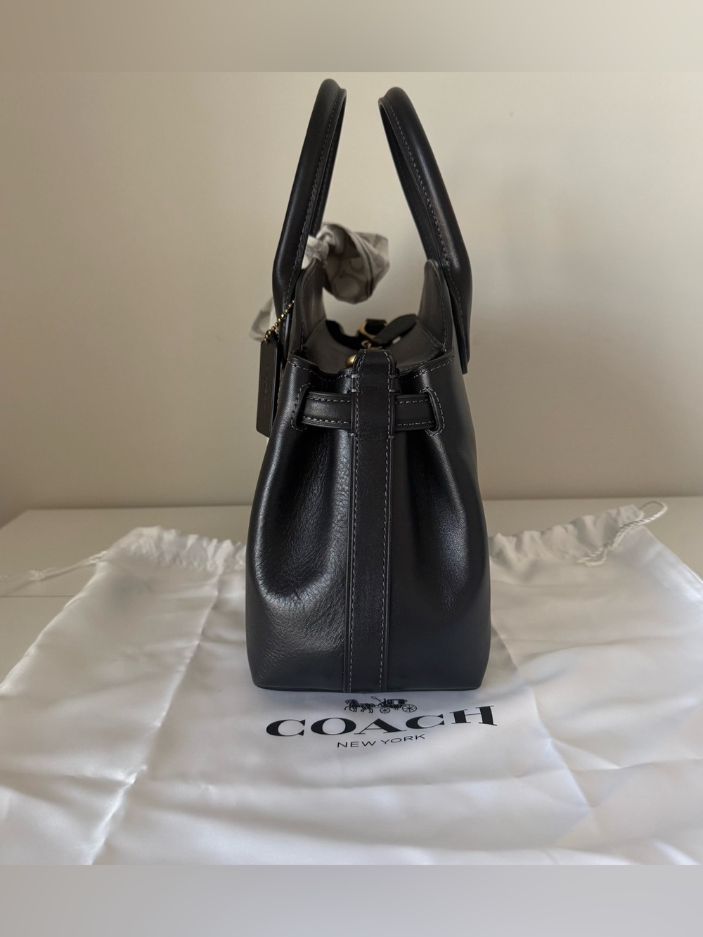 Coach Empire 28 black w/Coach Skinny Scarf - Picture 3 of 16